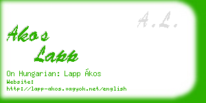 akos lapp business card